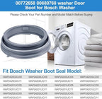 Upgraded 00772658 Washer Door Boot Seal Compatible with Bosch Washer Door Gasket Replacement Parts 00680768, PS11732288, WAT28400UC, WAS24460UC, WAP24201UC, WAS20160UC, WAP24200UC Door Gasket Seal