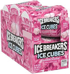 ICE BREAKERS Ice Cubes Bubble Breeze Flavored Sugar Free Chewing Gum Bottles, 3.24 oz (6 Count, 40 Pieces)