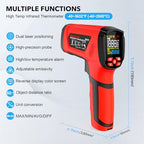 Infrared Thermometer Temperature Gun, -40℉~3632℉, Non Contact Digital Laser Thermometer Pyrometer 50:1 High Temp Infrared Thermometer with Color LCD Display for Industrial HVAC Forge Metal Smelting