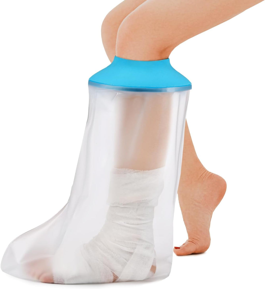 Waterproof Cast Covers for Shower Leg,Adult Leg Protection to Wounds, Keeps Cast and Bandage Dry Bath,Watertight Cast Bag Showering for Surgery Foot, Ankle, Burns Reusable