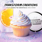 MONÉGASQUE Iridescent Edible Glitter for Drinks 10g – Edible Glitter for Cakes & Cocktails - Cocktail & Drink Shimmer Powder - Food Decorating Sprinkles, Cake Decorations, & Cupcake Decorations Spray