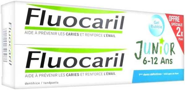 Fluocaril Junior 6 To 12 Bubble Dentifrice Gel 2x75ml