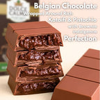 Dolce Calma Viral Dubai Brownie Chocolate Bar (100g / 3.5oz) – Authentic Handmade Belgian Chocolate with Turkish Pistachio & Crispy Kataifi, Premium Quality Luxury Cream Kunafa Filling, No Palm Oil