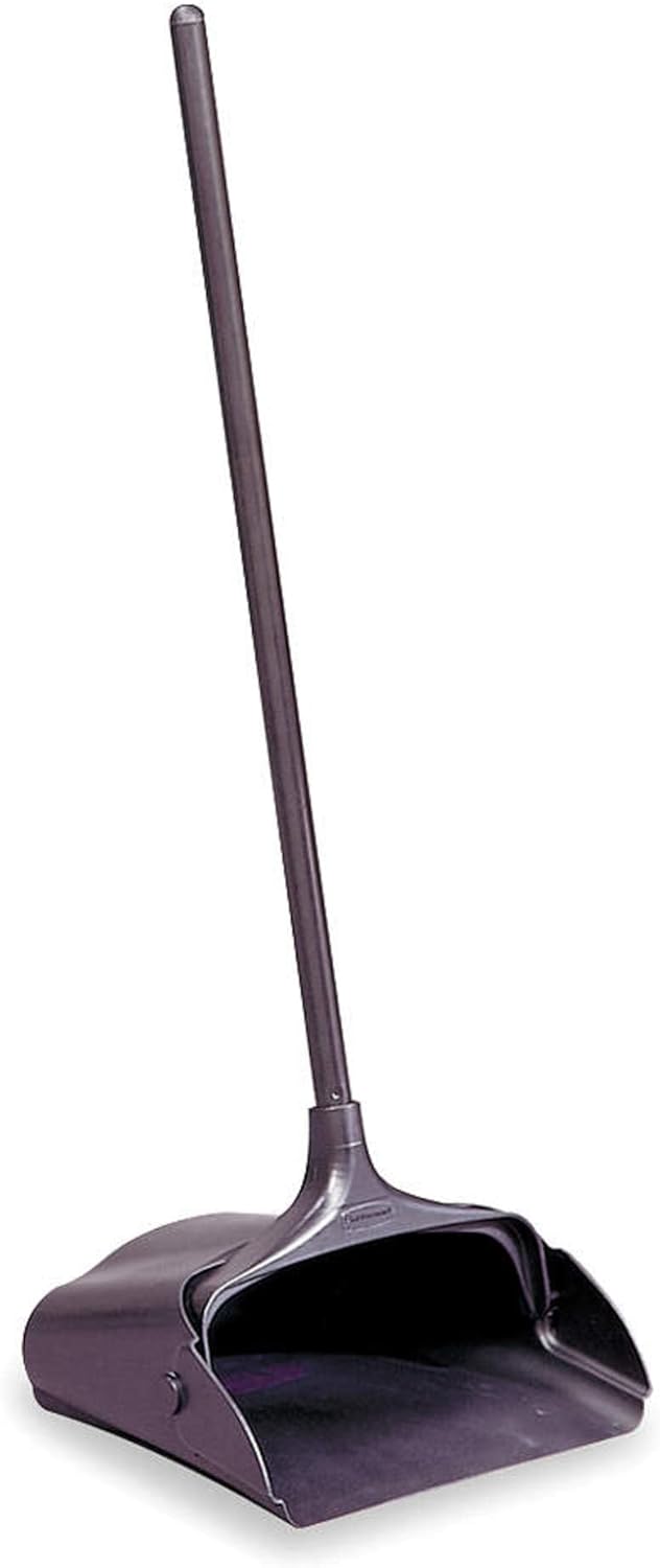 Rubbermaid Commercial Products Executive Series Lobby Pro Upright Dust Pan, Long-Handle, Black, for Professional/Janitorial Cleaners and Debris Collection from Indoor Floors/Hardwoods