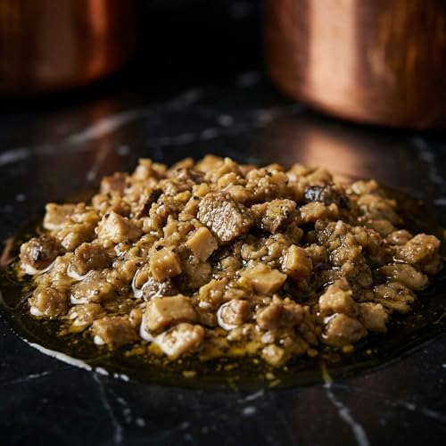 Spartacus White Truffle, Chopped, Preserved in Extra Virgin Olive Oil, The Perfect Gourmet Seasoning for Pizza, Pasta, Salads, Potatoes (1.41 oz)