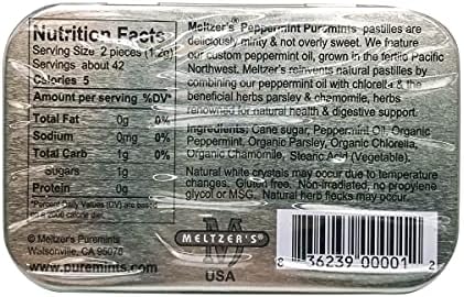Meltzer's, Puremints Peppermint Tin, 1.76 Ounce