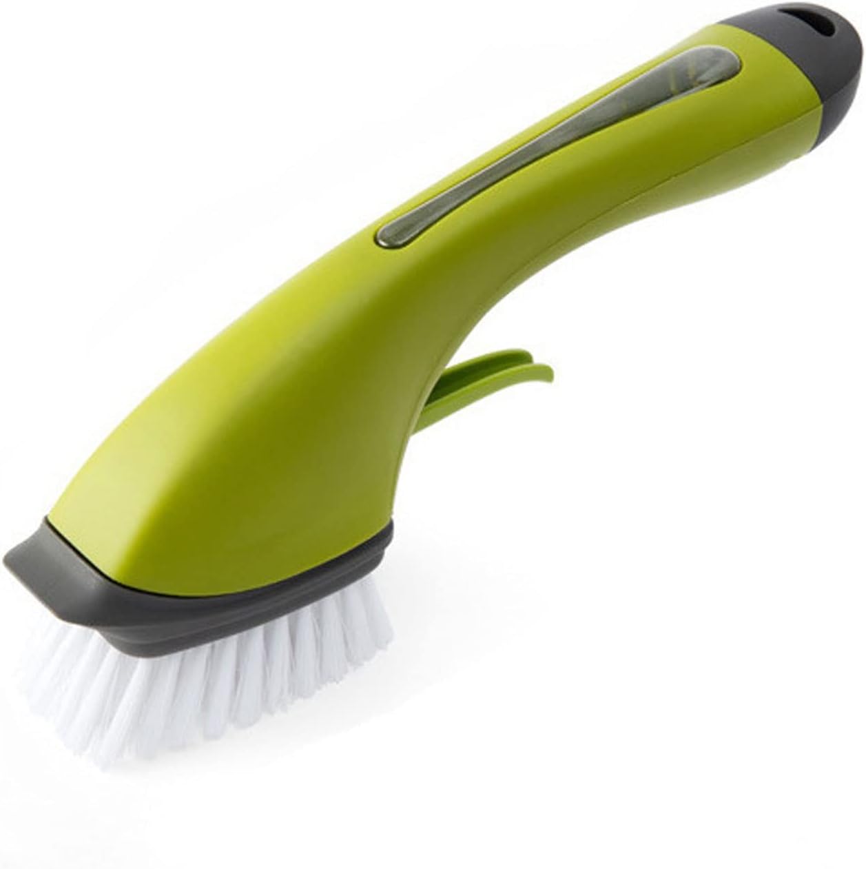 Dish Brush with Soap Dispenser, Soap Control Dishwand Reusable Scrubbing for Kitchen Countertop Sink Washing Tool (Color : Green)