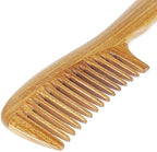 Onedor Handmade 100% Natural Green Sandalwood Hair Combs - Anti-Static Sandalwood Scent Natural Hair Detangler Wooden Comb (Wide Tooth)