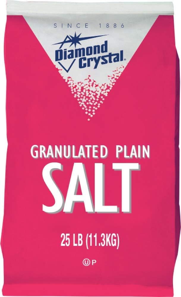 Diamond Crystal Granulated Plain Diamond Salt 25lbs