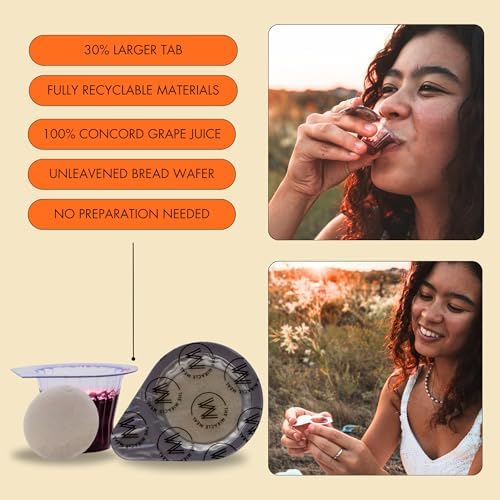 The Miracle Meal Pre-filled Communion Cups and Wafer Set - Box of 1000 - with 100% Trusted Concord Grape Juice & Wafer - Made in the USA - Premium Quality Guaranteed