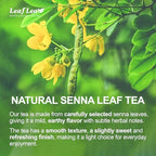 LeafLea 40 Senna Tea Bags – 100% Pure Senna Leaves, Herbal Laxative Tea for Gentle Constipation Relief, Caffeine-Free, Sugar-Free, Gluten-Free, Non-GMO, Vegan, Supports Digestive Health