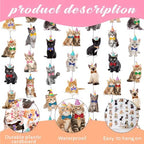 Cat Theme Garlands Kitten Birthday Party Decorations 8PCS Pet Cat Hanging Paper Garland Banners Kitten Ceiling Decor for Kitties Birthday Party Baby Shower Favor Supplies