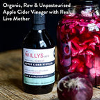 Willy's Organic ACV Apple Cider Vinegar with Mother - Probiotocs for Detox and Gut Health