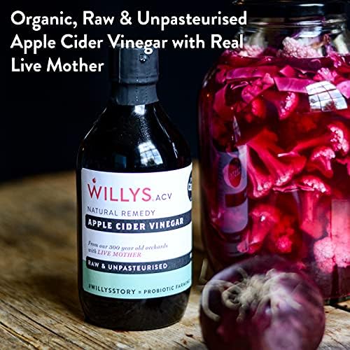 Willy's Organic ACV Apple Cider Vinegar with Mother - Probiotocs for Detox and Gut Health