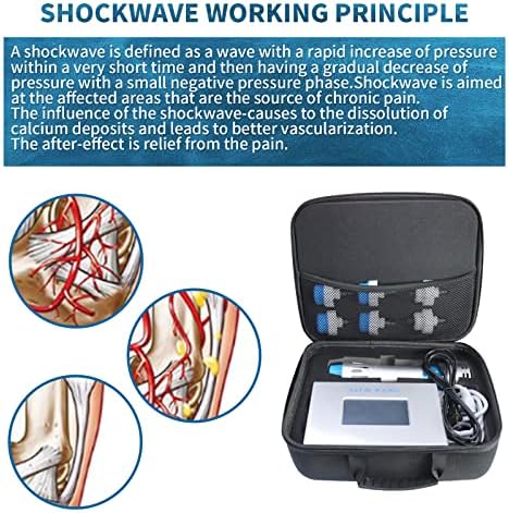 Multifunctional Shockwave E-D Therapy Machine for Erectile Dysfunction Body Muscle Massager Shock Wave Machine Deep Tissue Pain Relief Body Message Machine with 7 Massage Heads (SW18C)