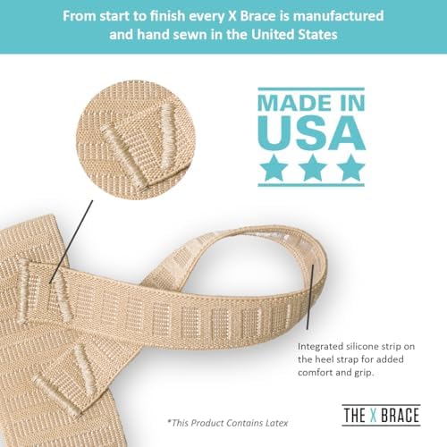 Tuli's X Brace, Arch Support Brace and Compression for Sever's Disease, Plantar Fasciitis, Heel Pain, Flat Feet, Fallen Arches, and Over-Pronation, 1 Pair, Medium