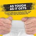 Aluf Plastics 20-30 Gallon Clear Trash Bags - (Huge 250 Pack) - 30" x 36" - 1.2 MIL (Equivalent) - Heavy Duty Industrial Liners Clear Garbage Bags for Recycling, Contractors, Storage, Outdoor