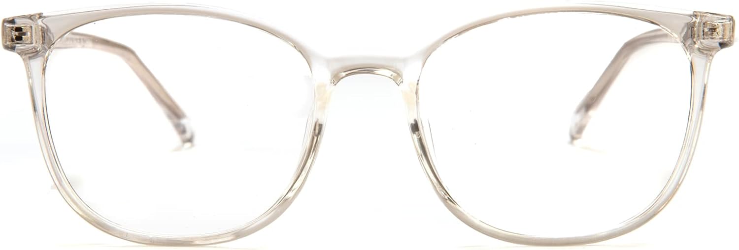 FONHCOO Blue Light Blocking Glasses Fashion Round TR90 Frame Transparent Eyewear Anti UV Computer Glasses for Women Men
