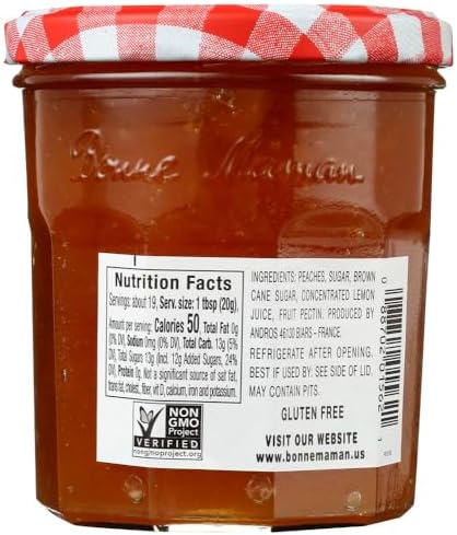 Bonne Maman Peach Preserves, 13-Ounce Jars (Pack of 6)