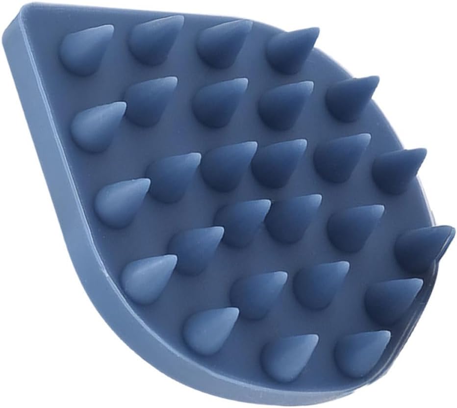 Water Drop Shaped Silicone Shampoo Brush, Portable Scalp Massage Comb for Hair Washing and Bath, Soft Silicone Massage Brush for Scalp Care and Nail Protection, Blue
