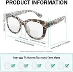 Eyekepper Large Frame Bifocal Reading Glasses Women Oversize Bifocal Readers - Grey Tortoise +1.50