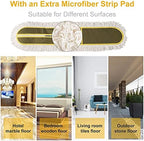 Dust Mop 36 inch Commercial for Hardwood Floor Cleaning Heavy Duty Industrial Dry Mop for Hotel, Office, Garage, Household Dust Sweeping
