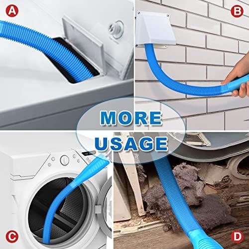 Sealegend 2 Pieces Dryer Vent Cleaner Kit and Flexible Dryer Lint Brush Vacuum Hose Attachment Power Lint Remover Refrigerator Coil Brush