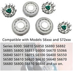 SH60 Replacement Heads Compatible with Philips Series 6000 S6xxx, S6880/81, S6810/82, S6850/85,Compatible with Norelco Shaver Cleaning Brush S6xxx Series 6Pcs with Cleaning Brush