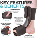BraceAbility Dorsal Night Splint | Plantar Fasciitis Pain Relief, Foot Drop Brace for Sleeping, and Achilles Tendon Stretcher Boot for Nighttime Ankle Dorsiflexion (L/XL)