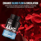 Supreme Potency L-Arginine Alpha-Ketoglutarate (AAKG) – 3200mg Per Serving – 100 Vegan Capsules – Supports Muscle Strength, Endurance & Circulation – Non-GMO, Gluten-Free, Made in USA