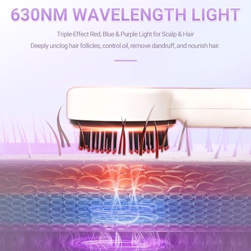 Electric Scalp Massager, 3-in-1 Hair Oil Applicator & Cordless Electric Head Massager, IPX7 Waterproof, Portable Scalp Brush for Home & Travel, White