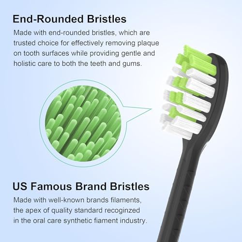 Replacement Toothbrush Heads Compatible with Philips Sonicare One Electric Toothbrush，Brush Head 10 Pack for HY1100 for HY1200 for BH1022,5black+5white