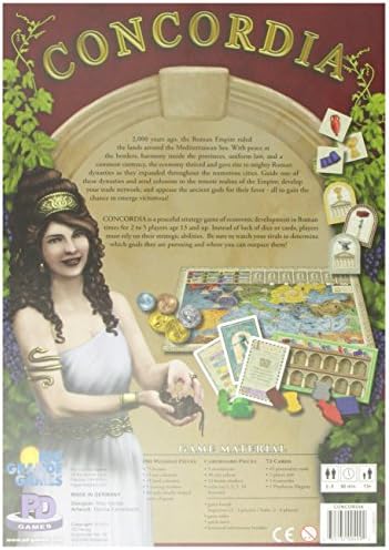 Rio Grande Games Concordia: Strategy Board Game, Economic Development, 2-5 Players, 90 Minutes