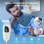 NIUONSIX Heating Pad for Neck Shoulders Back Pain Relief, Weighted Electric Heated Wrap for Home Office Relax, 6 Heat Settings 4 Auto-Off, Mothers Day Gifts for Mom Wife Birthday Gifts for Women Men