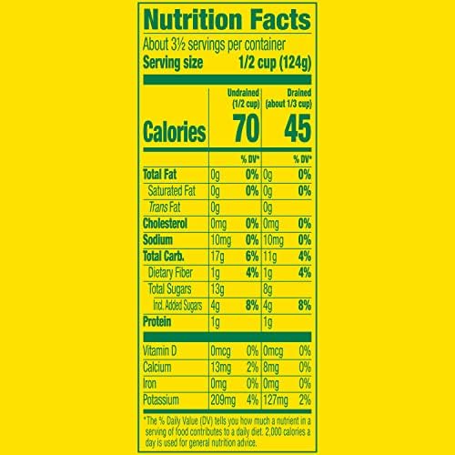 Del Monte Yellow Cling Sliced Canned Peaches in 100% Juice, 15 oz Can (Pack of 12 Cans)
