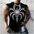 Mens Tank Top Graphic Muscle Big and Tall Athletic Gym Workout Funny Running Tank Top Undershirt for Men