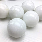 White Marble Sphere Natural Stones and Minerals Quartz Healing Crystals Decorations for Home Gift
