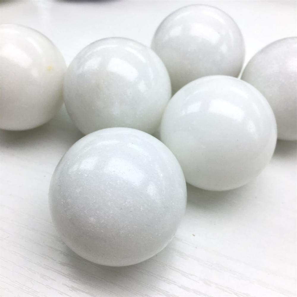 White Marble Sphere Natural Stones and Minerals Quartz Healing Crystals Decorations for Home Gift