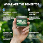 PRIMALS Fluoride-Free Toothpaste Tablets - Nano Hydroxyapatite - Zero Artificial Flavors or Plastic - Remineralizes & Whitens Teeth - 60 Count (1 Month Supply)