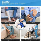 Leg Lifter Strap for Limited Mobility,Thigh Lifter Strap with Padded Grip and Loop for Knee Hip Surgery Recovery,Mobility Aids Tool for Disabled Get in and Out of Bed,Car,Wheelchair