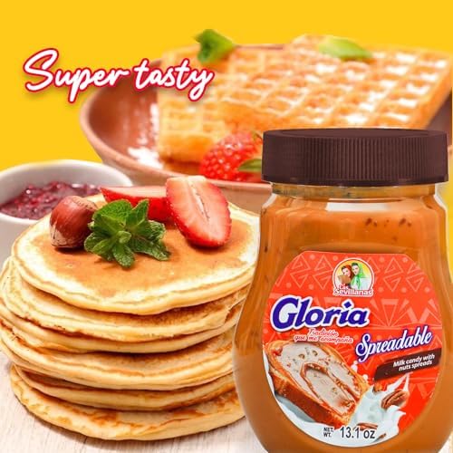 Gloria Spreadable Dulce de Leche Milk Candy with Nuts – Arequipe, Caramel Sauce Cajeta Mexicana- , Mexican Candy | Perfect for Pancakes, Waffles, Bread, and Desserts | Spreadable Snack (13.1 Oz 1 Pack)