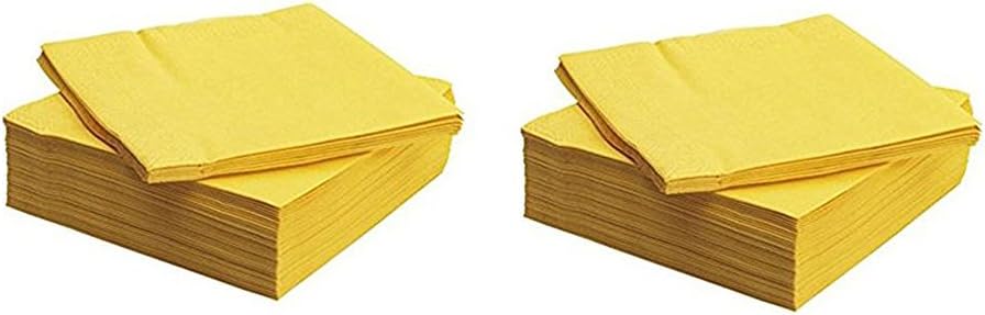 IKEA FANTASTISK Paper Napkin(200, Yellow)