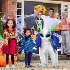 anroog Inflatable Alien Costume for Adult Blow Up Halloween Ride on Alien Costumes Suit for Men Women Funny Cosplay Party