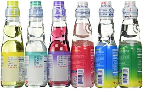 Ramune Japanese Soft Drink Mix Variety 6 Flavors 6 Bottles