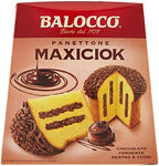 Balocco: "MaxiCiok" Panettone with Dark and White Chocolate Cream 28.21 Ounces (800g) Package [ Italian Import ]