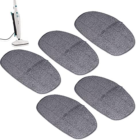 5PCS Steam Mop Cloth Replacement Pads, Ultrafine Fiber Mop Pads for Leifheit CleanTenso, High Absorption Cleaning Cloths with Secure Fit for Steam Mops