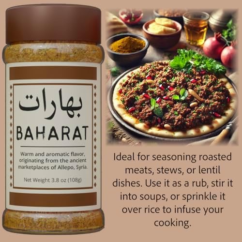 Spices of the Middle East – Zaatar, Baharat, Harissa – Arabic Seasonings in Decorative Box – Father’s Day Gift, Christmas, Mother’s, Premium Ingredients