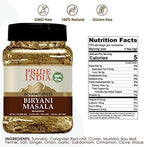 Pride Of India – Indian Biryani Masala Seasoning Spice - 7 oz. Medium Dual Sifter Jar - Easy to Use - Ideal for Layered Vegetable and Meat Pilaf – Suitable for Vegetarians & Vegans