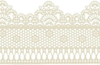 Funshowcase Ready to Use Edible Cake Lace Lattice with Small Daisy Ivory White 14-inch 10-piece Set