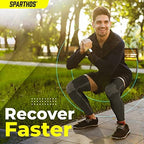Sparthos Full Leg Compression Sleeves - Brace for Calf, Knee and Thigh, Recovery, Support Pain Relief for Sports Shin Splint Arthritis Patella MCL Acl Tendon - Anti Slip - Mens and Womens (Black-L)